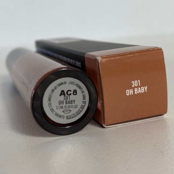 2 units - MAC Lipglass Oh Baby Lip Gloss Gold Bronze Glitter - Picture 3 of 7